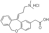 Olopatadine hydrochloride, (Z)-11-[3-(Dimethylamino)propylidene]-6,11-dihydrodibenz[b,e]oxepin-2-acetic acid hydrochloride, CAS #: 140462-76-6
