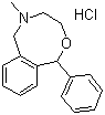 Nefopam hydrochloride, 3,4,5,6-Tetrahydro-5-methyl-1-phenyl-1H-2,5-benzoxazocine hydrochloride, 3-Methyl-7-phenyl-6-oxa-3-azabicyclo[6.4.0]dodeca-8,10,12-triene hydrochloride, CAS #: 23327-57-3
